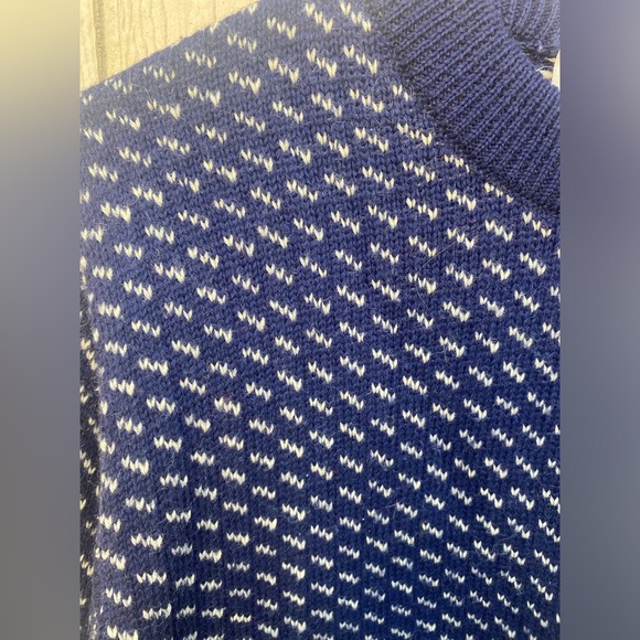 Vintage Boston Traders Birdseye Fisherman Wool Blend Sweater Size M - Picture 2 of 5